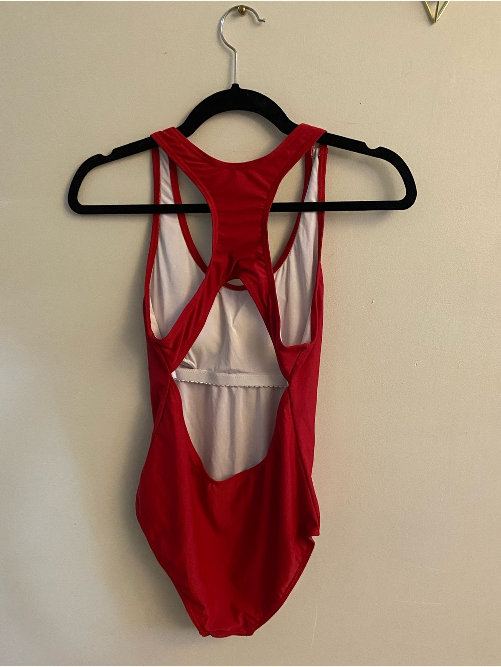Red One-Piece Racerback Swimsuit - Picture 4 of 8